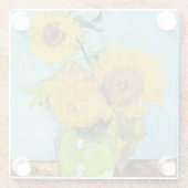 Dessous-de-verre En Verre Sunflowers Vincent van Gogh (Dos)