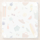 Dessous-de-verre En Verre Sunny Beach Fun Motif (Dos)