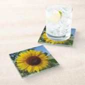 Dessous-de-verre En Verre Sunny Sunflower (Incliné)
