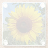 Dessous-de-verre En Verre Sunny Sunflower (Dos)