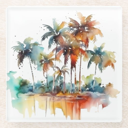 Dessous-de-verre En Verre Sunset Grove (Devant)