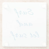 Dessous-de-verre En Verre Surf et laisser Surf (Dos)