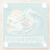 Dessous-de-verre En Verre Surf Skeleton Summerween Beach Vibes (Dos)