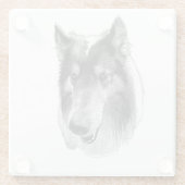 Dessous-de-verre En Verre Surface Stable – Collie (Dos)