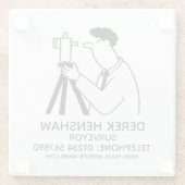 Dessous-de-verre En Verre Surveyor & Sondage Promotionnel (Dos)