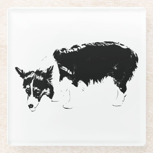 Dessous-de-verre En Verre Suspension du test de goût (Devant)