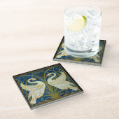 Dessous-de-verre En Verre Swans Art Déco (Incliné)