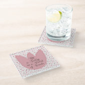 Dessous-de-verre En Verre Sweet Simple Tulip Motif rose, toutes les directio (Incliné)