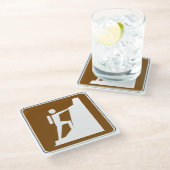 Dessous-de-verre En Verre Symbole Escalade de roche (Incliné)