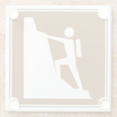 Dessous-de-verre En Verre Symbole Escalade de roche (Dos)