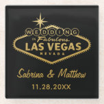 Dessous-de-verre En Verre SYMBOLE Mariage DE Las Vegas Idée cadeau | COULEUR<br><div class="desc">Le fameux Las Vegas Connectez-vous en fausse feuille d'or customisé avec les noms d'un couple et date mariage sur un beau dessous de verre en verre. Ils sont grands comme une faveur de mariage, cadeau de fête de mariée, demoiselle d'honneur et de marié cadeau, prix de douche de nuptiale. Super...</div>