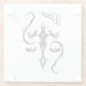 Dessous-de-verre En Verre SYMBOLE Zodiaque Libra (Dos)