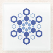 Dessous-de-verre En Verre Symétrie figée (Devant)