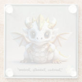 Dessous-de-verre En Verre "Sympa Dragon Character" (Dos)