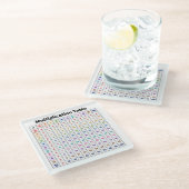 Dessous-de-verre En Verre Table de multiplication (Incliné)