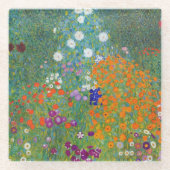 Dessous-de-verre En Verre Tableau Jardin Fleur Gustav Klimt (Devant)