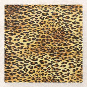 Dessous-de-verre En Verre Tableau Motif de Camouflage de tôles léopard