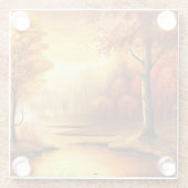 Dessous-de-verre En Verre Tableau Paysage Automne-87546 (Dos)