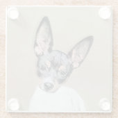 Dessous-de-verre En Verre Tableau Rat Terrier - Cute Original Chien Art (Dos)