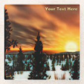 Dessous-de-verre En Verre Taiga Sun (Devant)