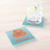 Dessous-de-verre En Verre Tangérine tropicale (Incliné)