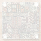 Dessous-de-verre En Verre Tapa hawaïen : Patchwork tribal (Dos)