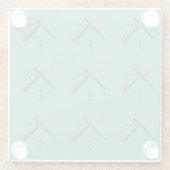 Dessous-de-verre En Verre Tapis | d'aéroport de PDX une couverture évaluée (Dos)