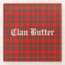 Tartan du beurre de clan et texte personnalisé