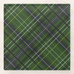 Dessous-de-verre En Verre Tartan en vert