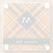 Dessous-de-verre En Verre Tartan orange d'Halloween (Dos)