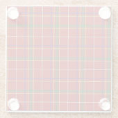 Dessous-de-verre En Verre Tartan rouge coloré (Dos)