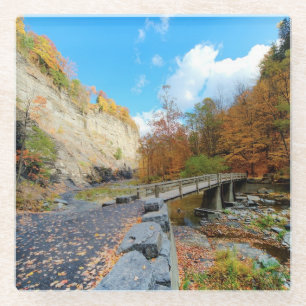 Dessous-de-verre En Verre Taughannock tombe parc d'état