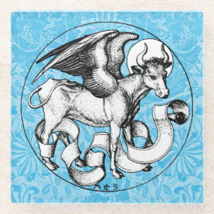 Dessous-de-verre En Verre Taureau ailé de Saint-Luc du XVe siècle