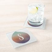 Dessous-de-verre En Verre Teardrop de dégradé paisible (Incliné)