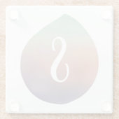 Dessous-de-verre En Verre Teardrop de dégradé paisible (Dos)