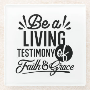 Dessous-de-verre En Verre Témoignage Vivant Citation Biblique Motivation Chr
