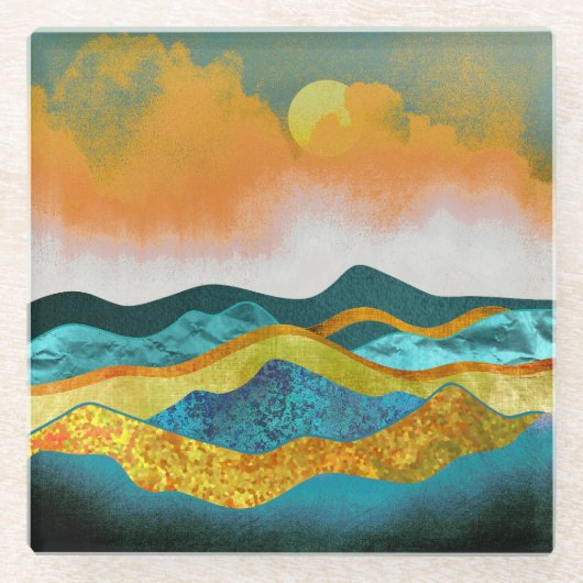 Dessous-de-verre En Verre Tempête de pluie (Devant)