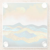 Dessous-de-verre En Verre Tempête de pluie (Dos)