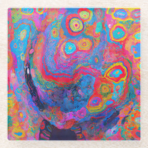 Dessous-de-verre En Verre "Tempête neurale"