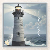 Dessous-de-verre En Verre "Ténèbre à lumière" (Devant)