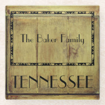Tennessee Family Gifts Dessous de Verre en Verre