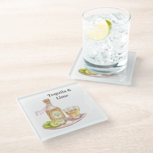 Dessous-de-verre En Verre Tequila & Lime (Incliné)