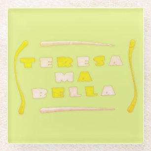 Dessous-de-verre En Verre Teresa Bella a fait des couleurs mixtes