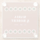 Dessous-de-verre En Verre Terracotta mexicaine Boho Barro Mariage (Dos)