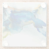 Dessous-de-verre En Verre Terrain Abstrait - Bleu (Dos)