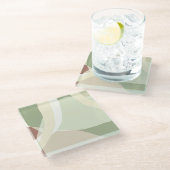 Dessous-de-verre En Verre Terre Abstraite (Incliné)