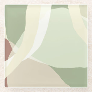 Dessous-de-verre En Verre Terre Abstraite