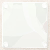 Dessous-de-verre En Verre Terre Abstraite (Dos)