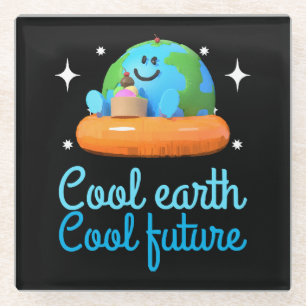 Dessous-de-verre En Verre Terre cool, avenir Cool - Terre