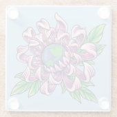 Dessous-de-verre En Verre Terre en fleurs (Dos)